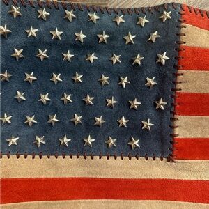 Scully suede American flag Shoulder Bag - Red, Blue, Tan as new